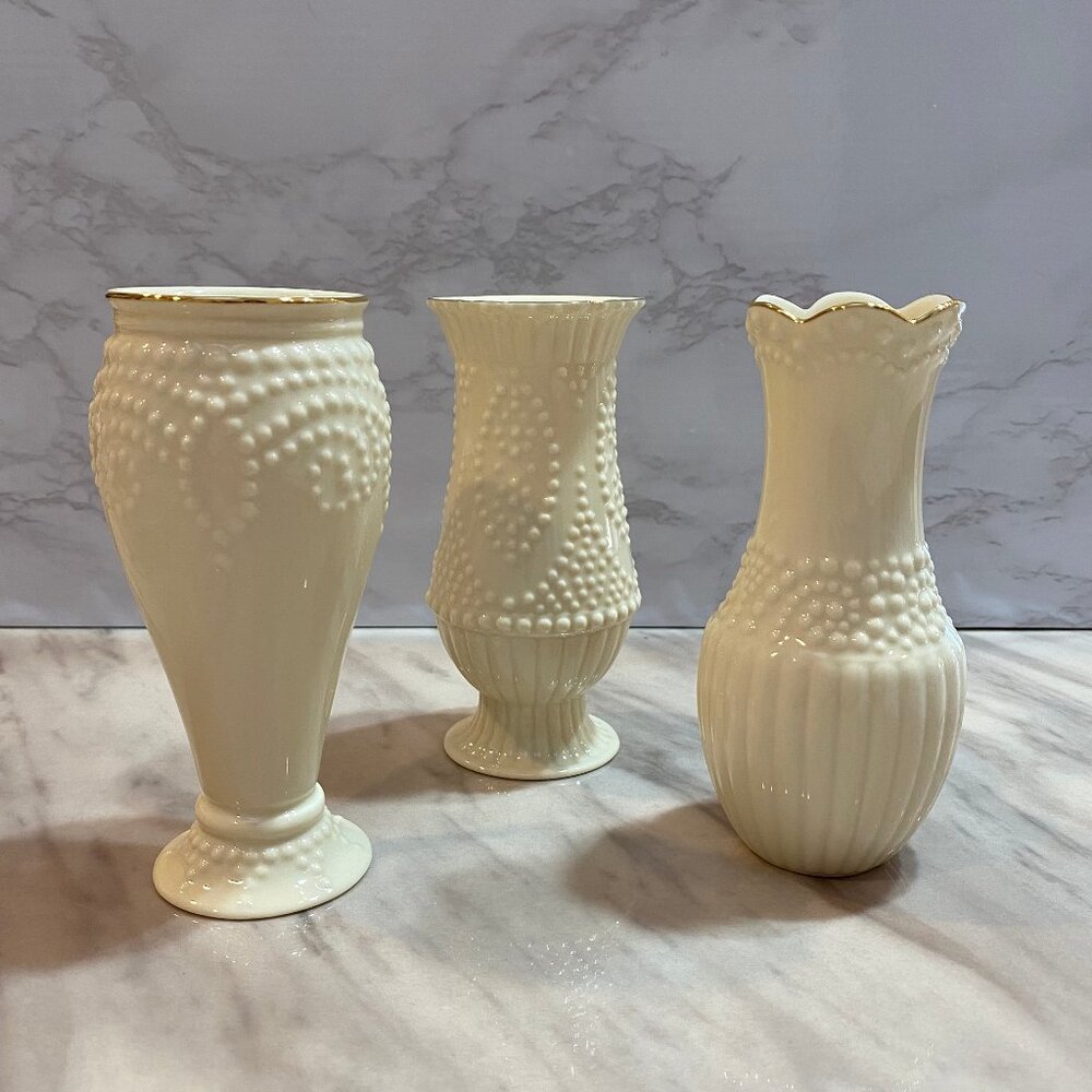 Lenox - Collection of 3 Porcelain 5" Vases